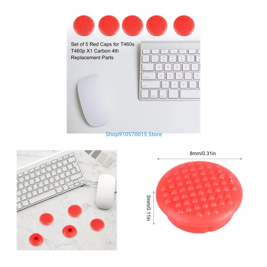 B95C Caps for X1c Gen8, L14, L15 Laptops Little Redness Ridings Hood Small Redness Dot Caps 3MM