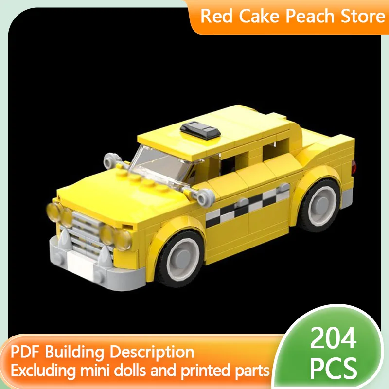 

Модель скоростного гоночного автомобиля MOC, строительные кирпичи, винтажная желтая кабина, модульная технология, детские праздничные подарки, сборка игрушек, костюм