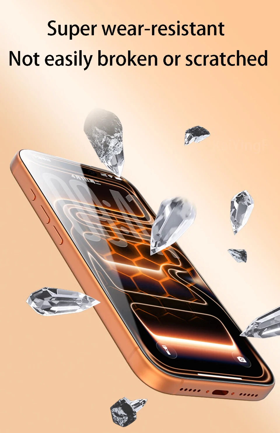 4 Stück 9H+ Härte Displayschutzfolie für iPhone 17 18 16 15 14 13 12 Pro Max Plus mit Installationsrahmen Panzerglasfolie – Detail 2