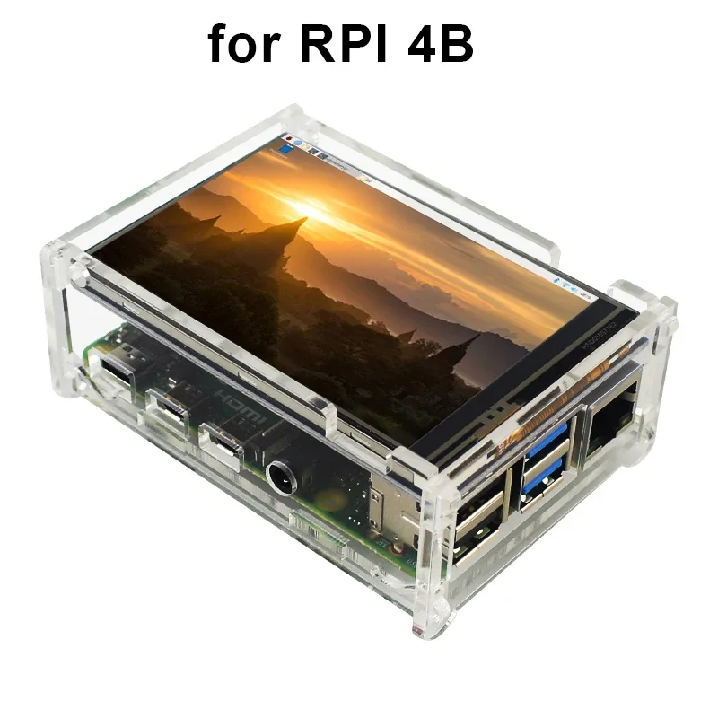 3.5 inch Raspberry Pi 4 Display TFT touch screen 480*320 LCD acrylic case enclosure box for Raspberry Pi 3 Model B 3B plus