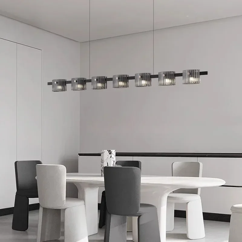 Imagem -03 - Sandyha-lustres Minimalistas Modernos para Estar Mesa de Jantar e Sala Luzes Led Pendant Abajur de Vidro Iluminação Lâmpadas Strip