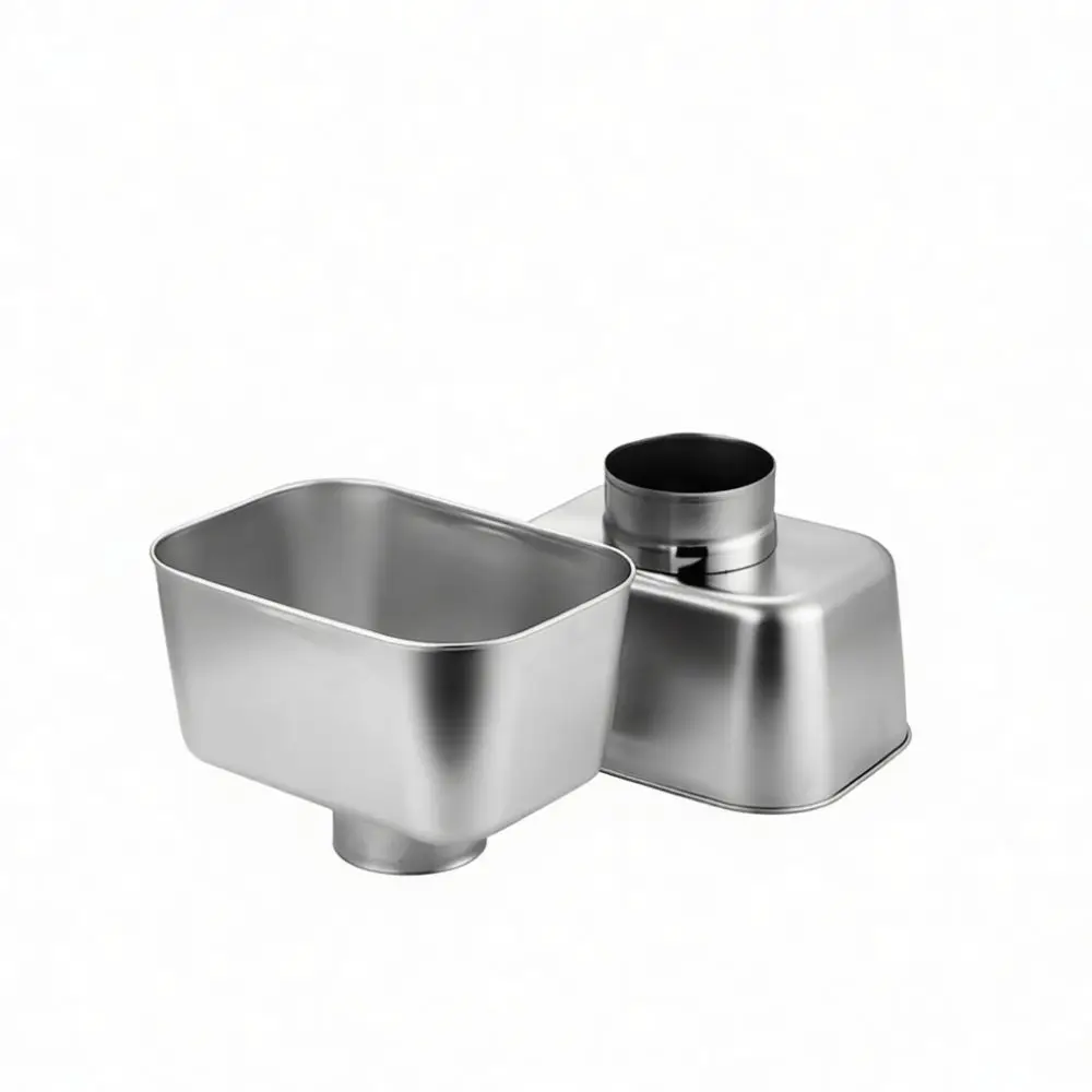 Stainless Steel Rainwater Collector Funnel Square Downspout Fitting Roof Water Management Durable Drainage Tool