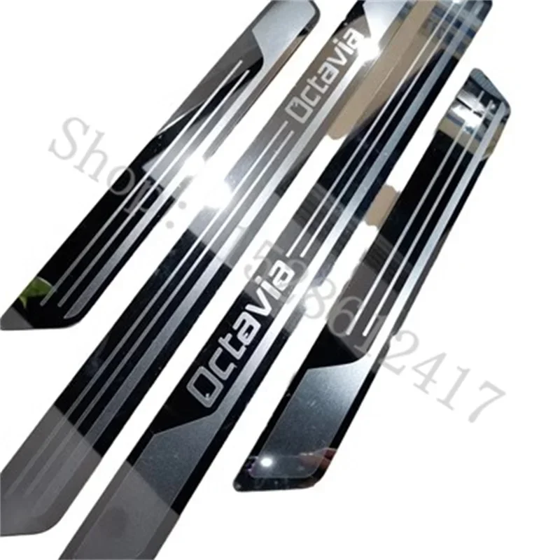 Car accessories 2007-2023 for Skoda Octavia A5 A6 A7 Door Sill Scuff Plate Kick Guard Pedal Threshold Step Protector Stainless