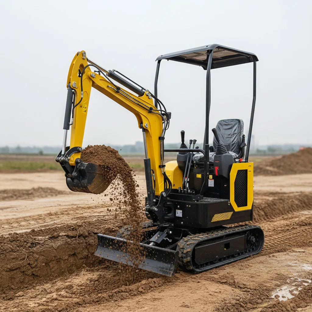 

1Ton Compact Crawler Excavator Mini Digger Agricultural Orchard Engineering