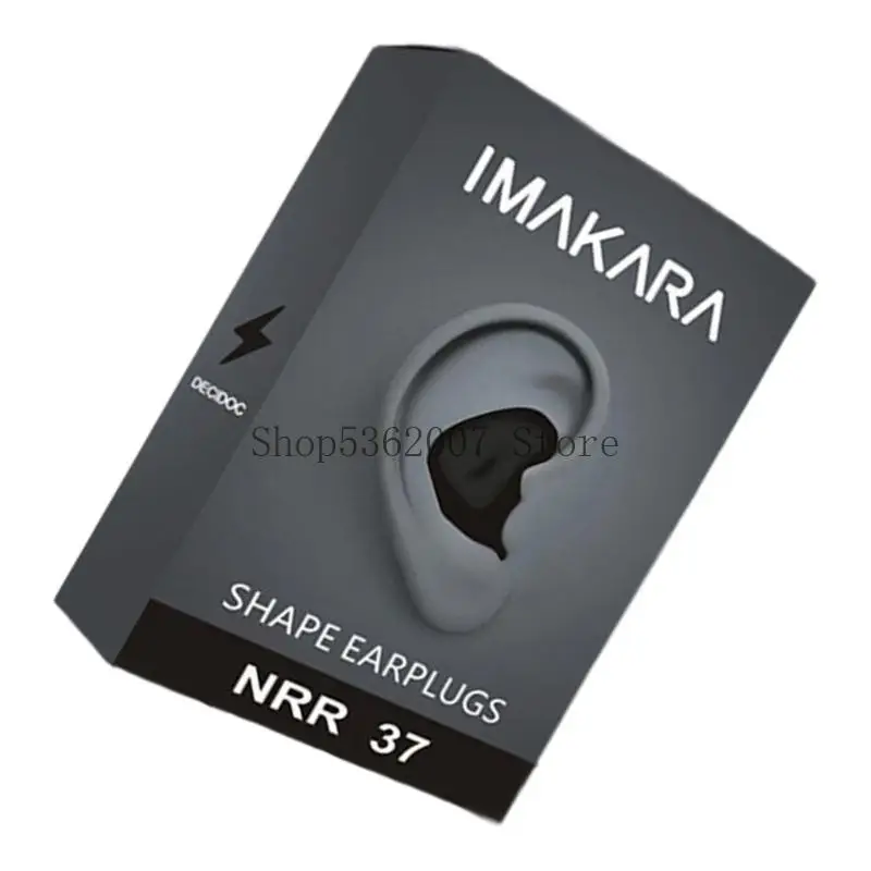 سدادات الأذن مريحة للضوضاء مريحة قابلة لإعادة الاستخدام في اللاتكس الناعمة مناسبة للنوم الهادئ والبيئة الهادئة 40JB