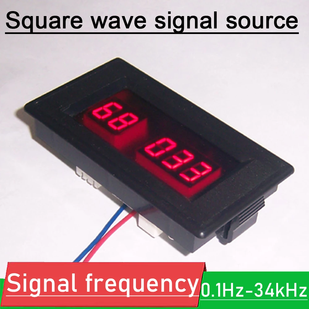 DYKB DC 5V-24V 12V Square wave signal source frequency duty cycle adjustable 0.1Hz-34kHz Digital Display LED