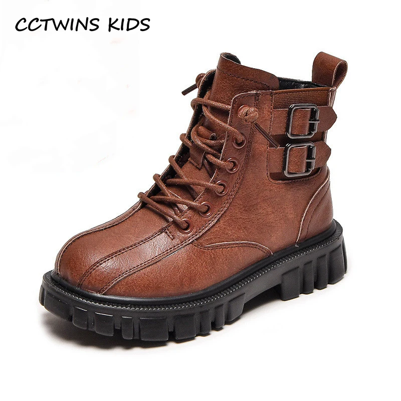 Kids Boots 2023 Winter Toddler Boys Fashion Brand Chelsea High Top Shoes Baby Girls British Casual Genuine Leather Warm Platform