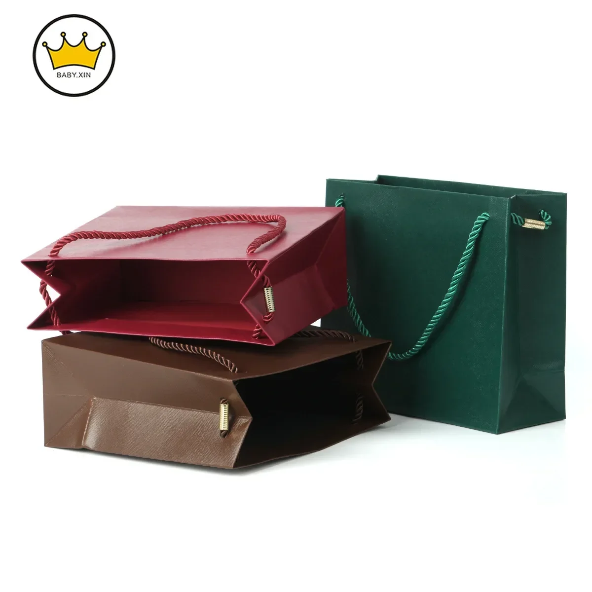 

5 PCS Paper Bag Jewelry Pouch Solid Color Jewelry Gift Bag Jewelry Bag for Packaging Jewelry Store Brand Bag