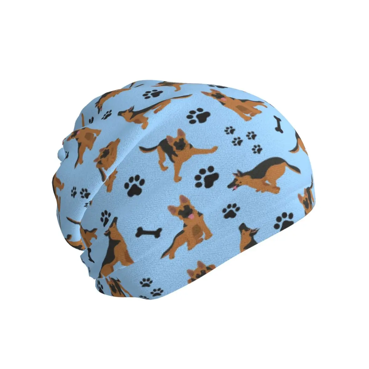 German Shepherd Pattern In Blue Bandana Neck Cover Printed Mask Scarf Warm Face Mask For Men Women Adult Washable