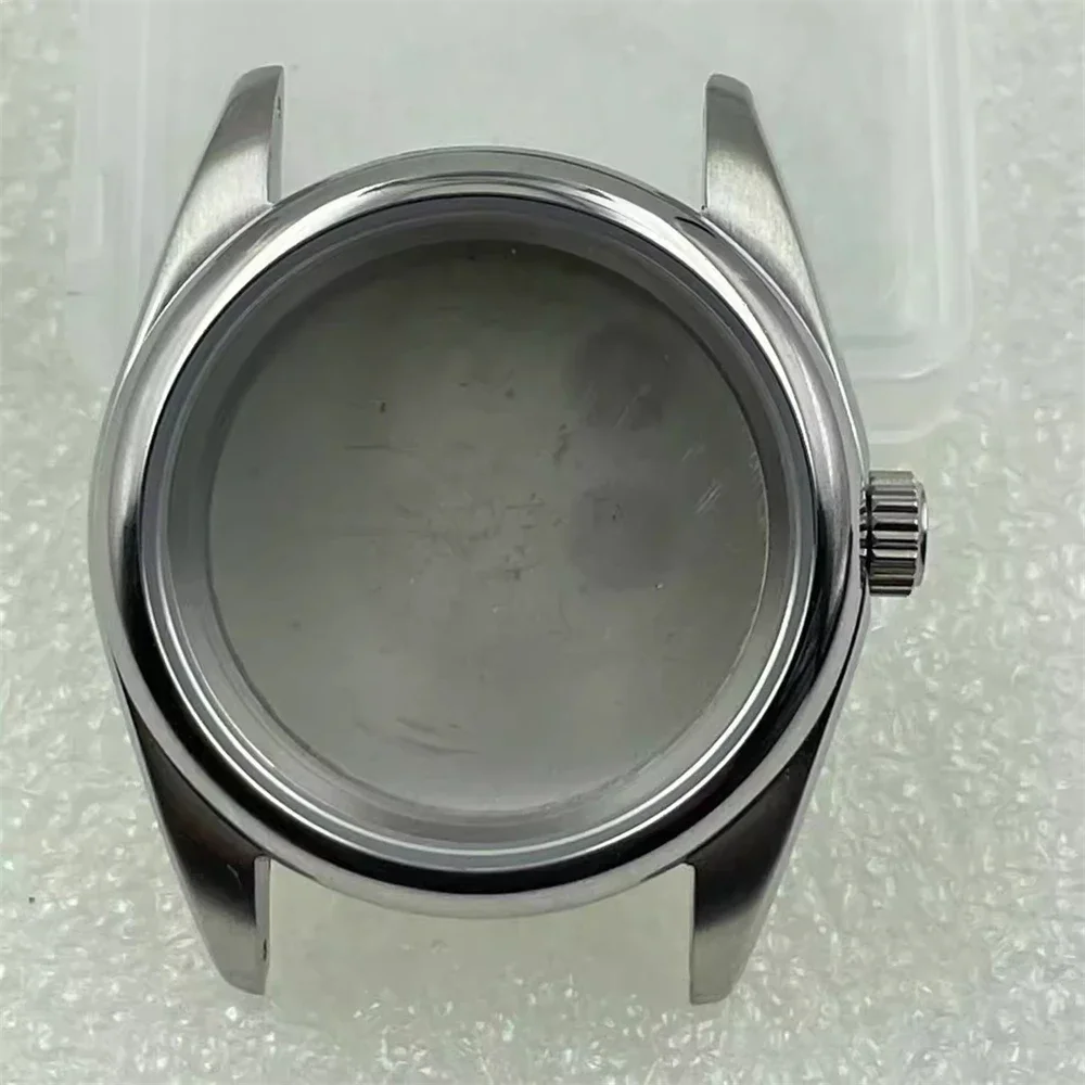36mm Watch Case Middle Polished Strap Movement Stainless Steel Bracelet Sapphire Glass Case for NH36 NH35 movement Accessories