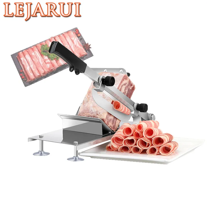 

Meat Cutting Machine Stainless Steel Slivery Manual Meat Slicer Adjustable Vegetable Mutton Roll Cutter