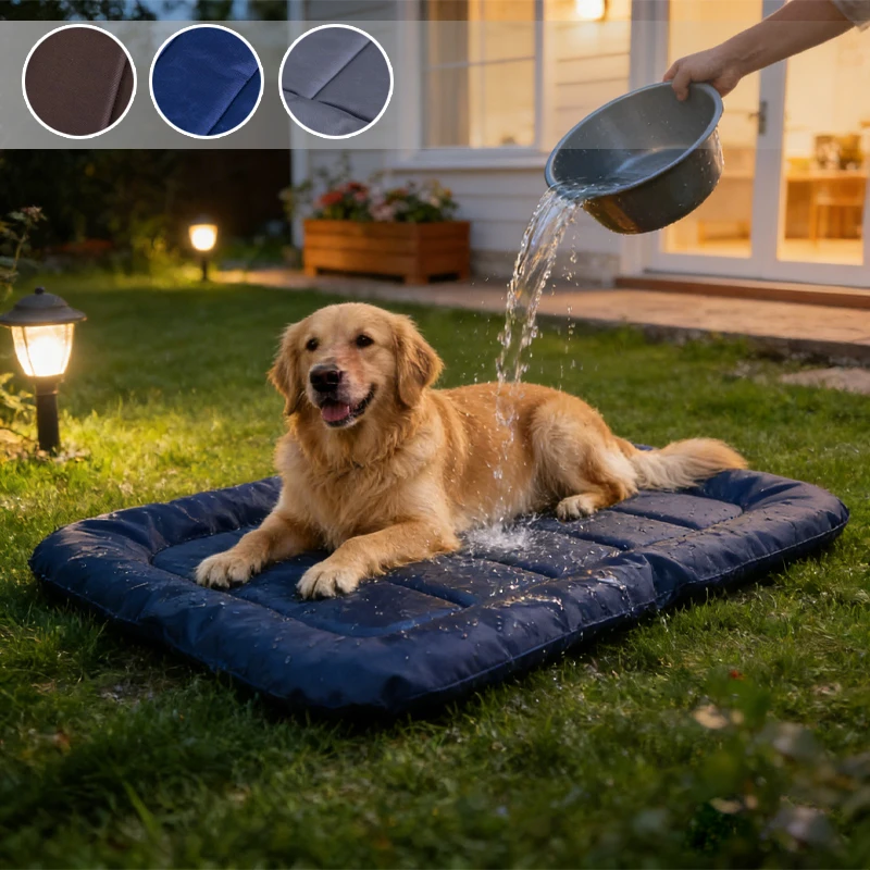 

5cm Thickened Waterproof Pet Mat Oxford Fabric Dog Bed Non Slip Washable Pet Sleeping Cushion Anti Scratch Easy Clean Cat Pad