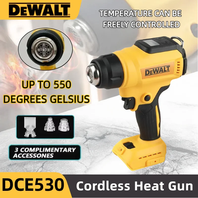 

Термофен DEWALT DCE530 300 Вт, беспроводной, высокомощный, для сварки и термоусадочной упаковки, для аккумуляторов DEWALT