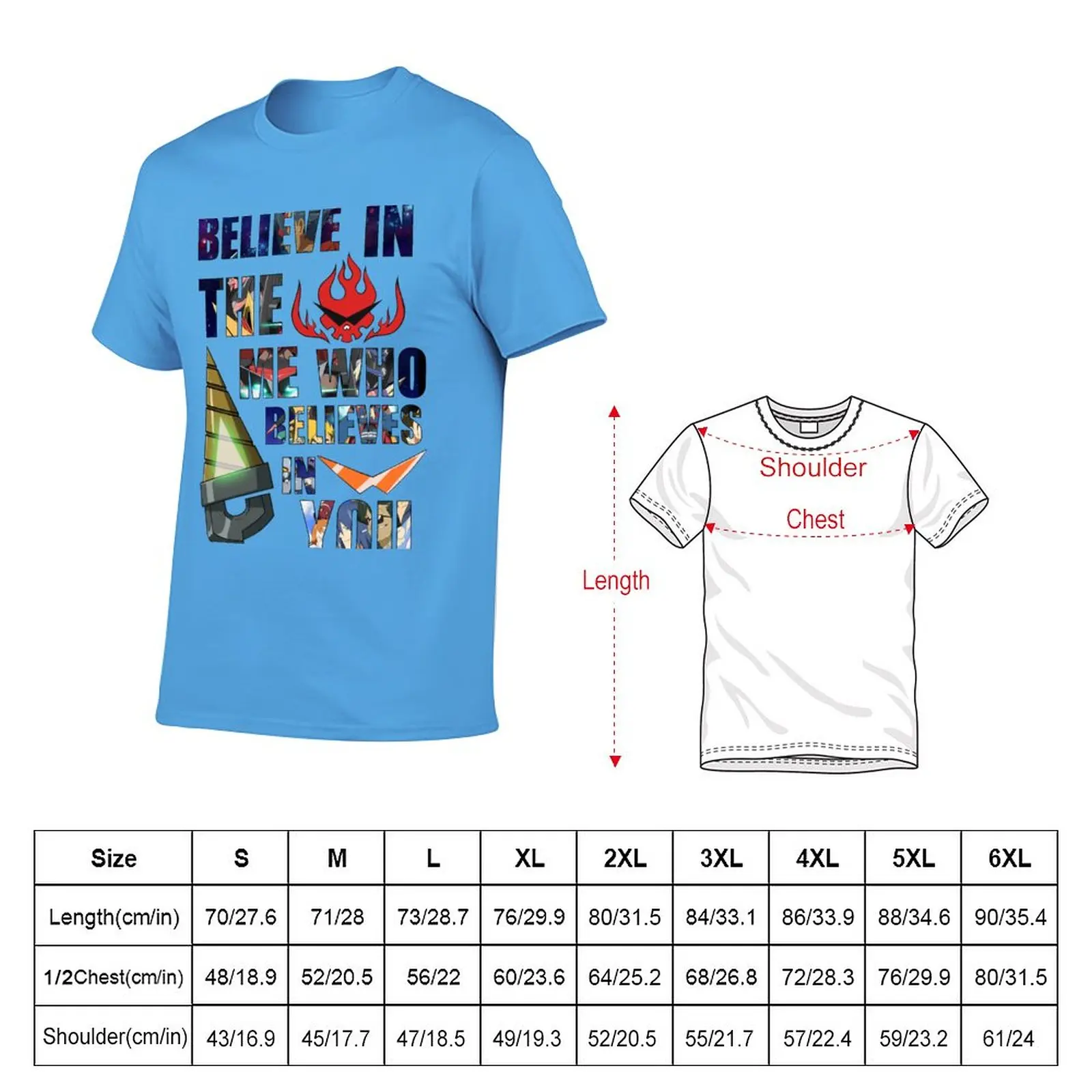 Gurren Lagann Kamina Quote T-Shirt for a boy new edition Men's clothing