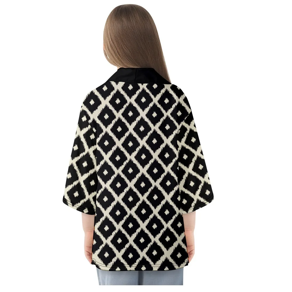 Moda geometria stampata Kimono giapponese Yukata Casual tradizionale Haori uomo donna Cardigan camicie top oversize