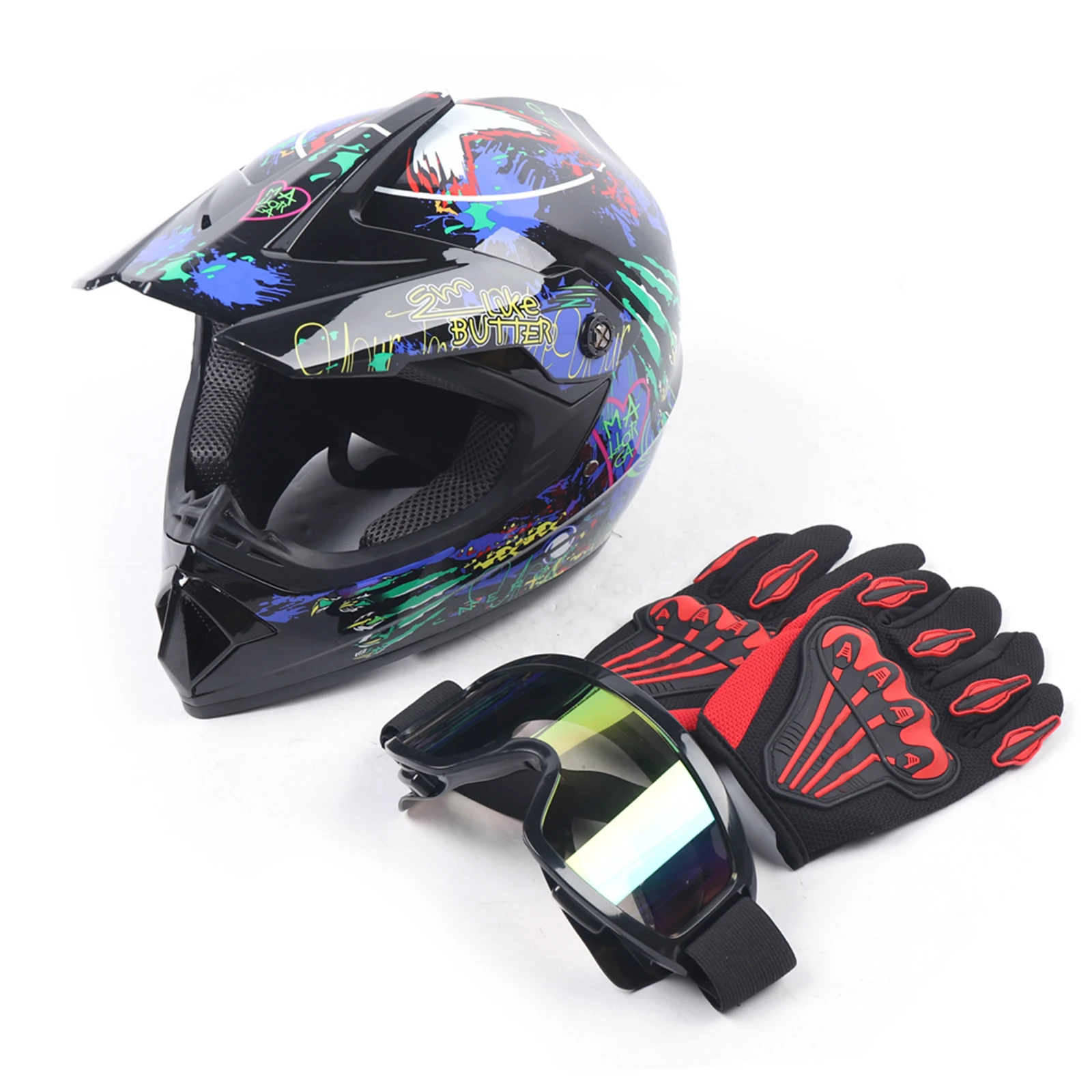 Motorcycle Helmet Set Motocross for Racing Cars Motorcycles Electric Bikes and Bicycles to Protect Safety Motor Accessories