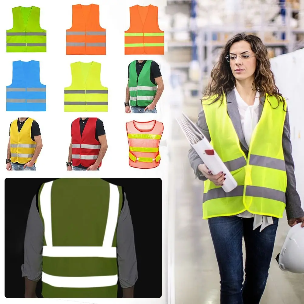 High Visibility Running Sports Vest Multicolors Reflective Vest Paste Front Cycling Clothes Outdoor Cycling Accessories