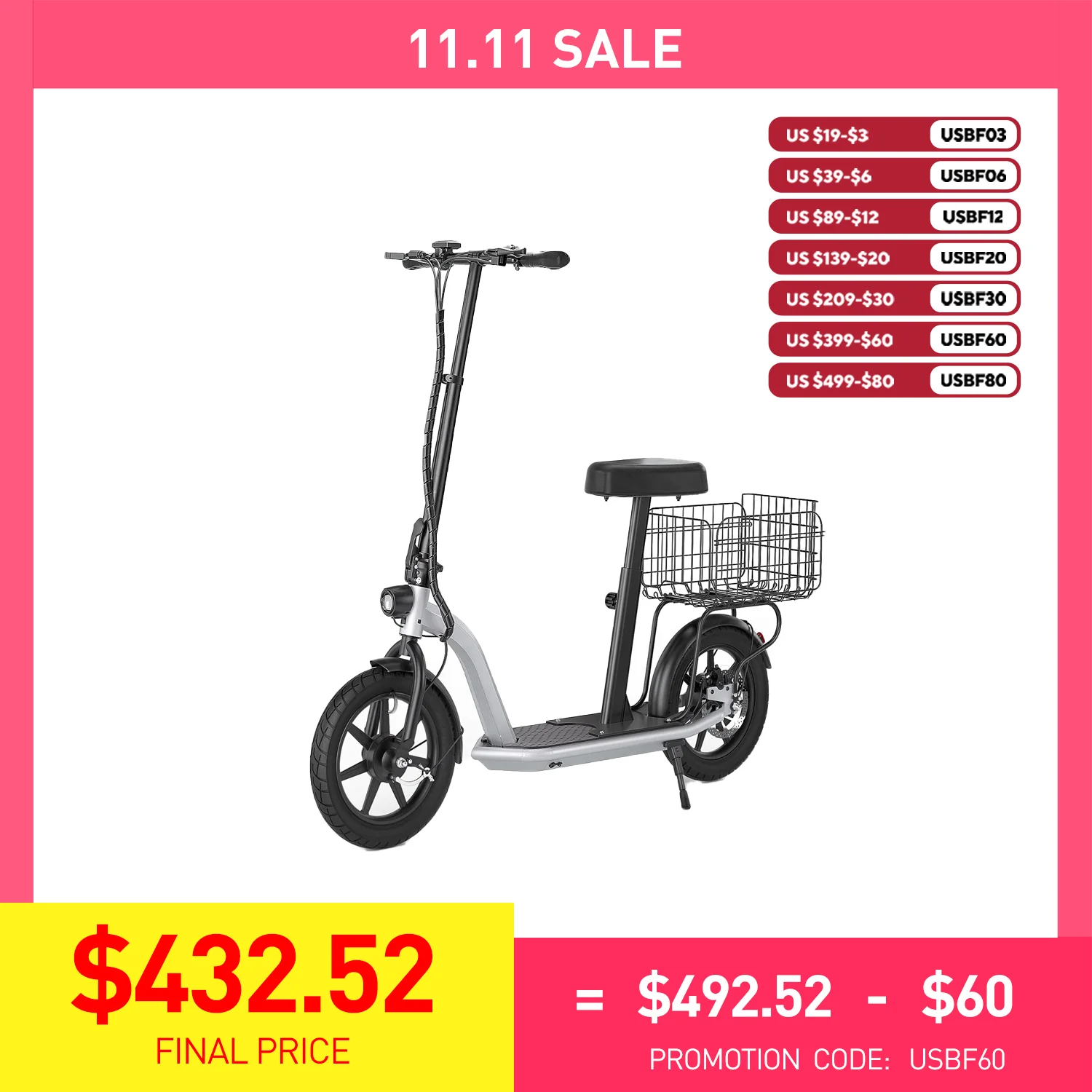 HIBOY 31 Miles Long Range & 22Mph Folding Commuter - Fat Tire Electric Scooter for Adults