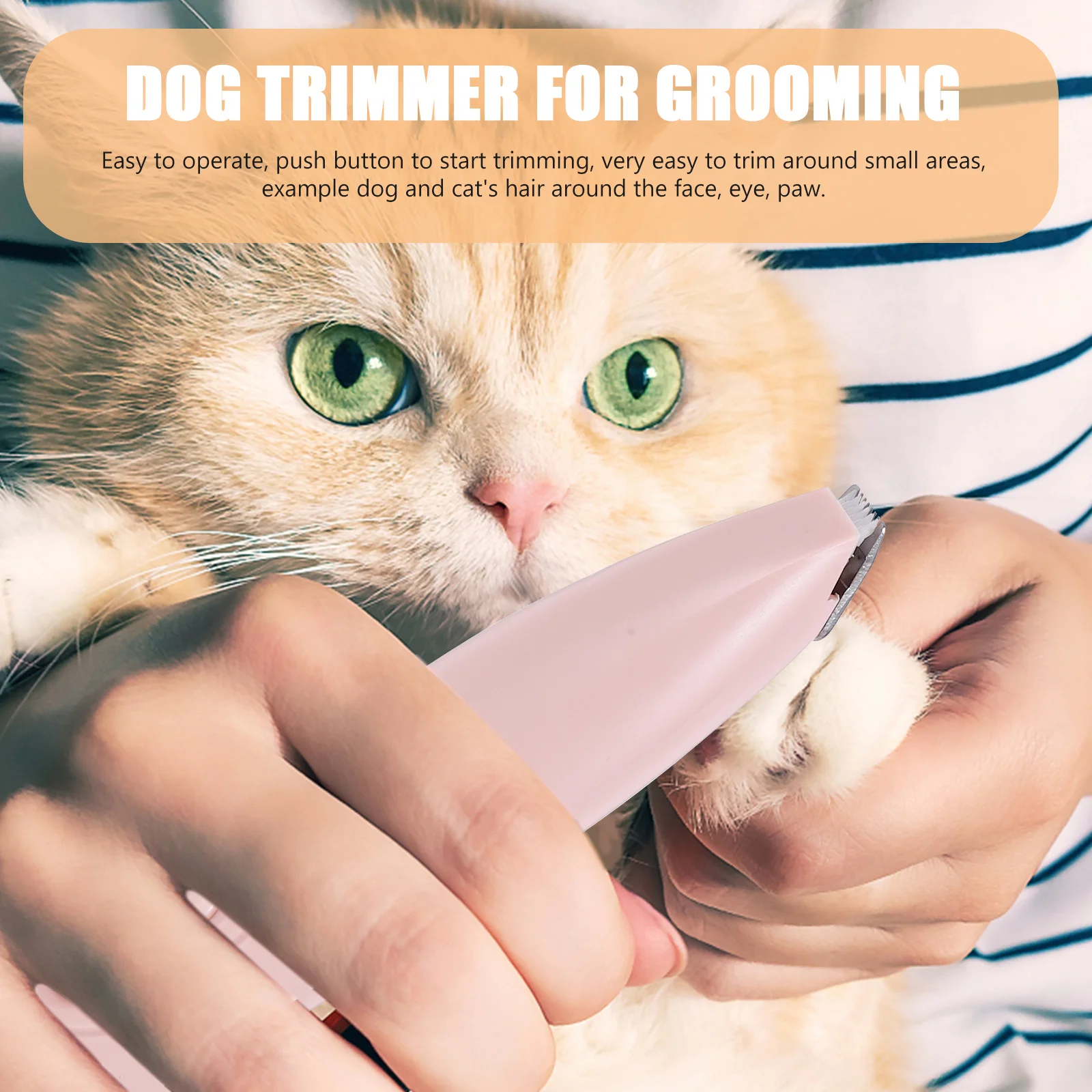 

Dog Paw Trimmer Low Noise Pet Grooming Clippers For Dogs Cats Abs Material 50Db Quiet Operation Small Pets Claw Cutter