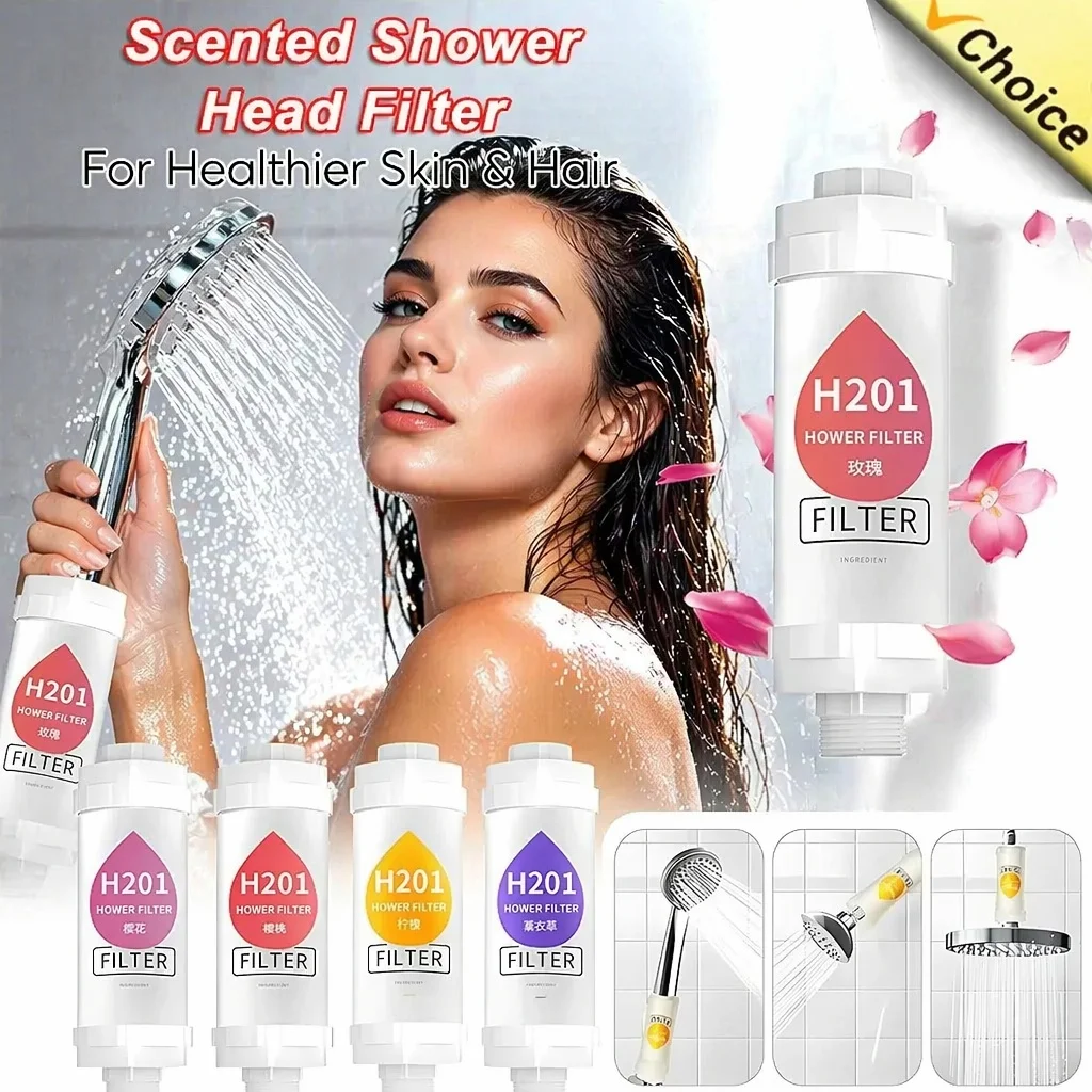 1-5pcs Filter For Shower Scented Shower Head Water Softener Improve Hair Skin Removal Shower Purifier Bathroom Accessories
