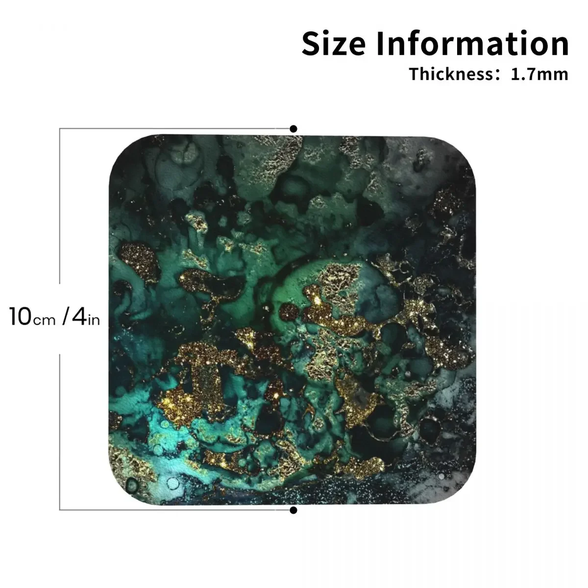 Gold Indigo Faux Malachite Marble Coasters Coffee Mats Leather Placemats Mug Tableware Decoration & Accessories Pads for Home