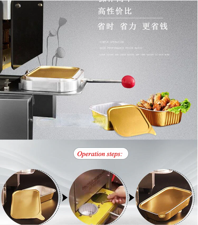 Aluminium Foil Food Cans Electric Sealing Machine Takeaway Food Box Sealing Machine Catering Restaurant Equipment