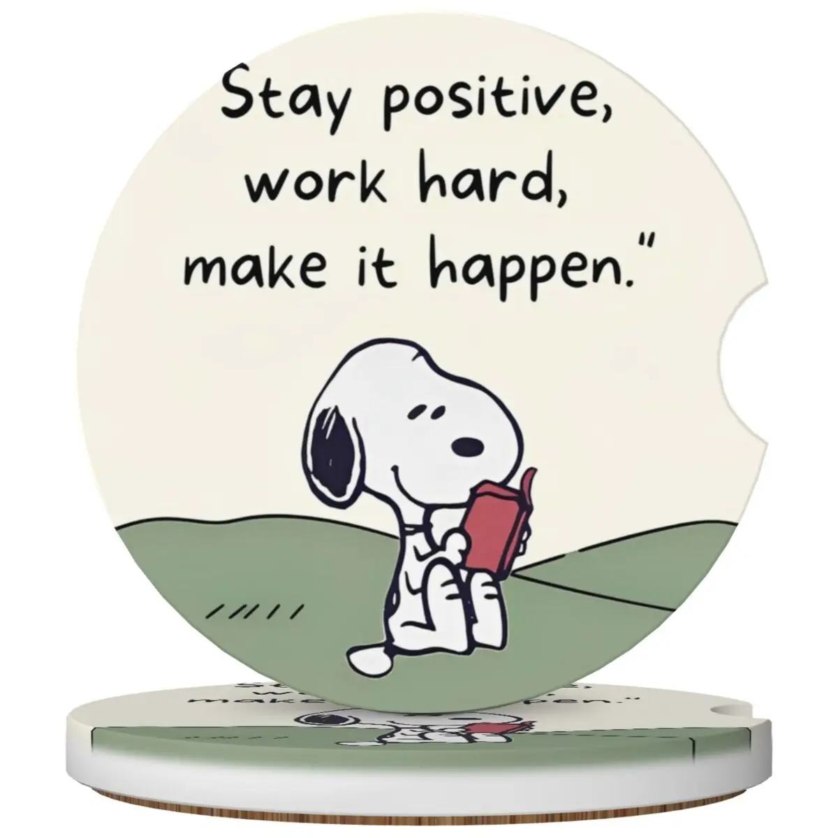 

Snoopys милые собаки Woodstock автомобильный подстаканник подставка универсальная нескользящая 2 шт. керамические подстаканники аксессуары интерьер