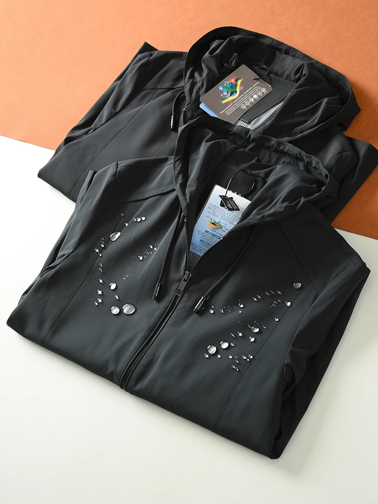 

Мужское деловое повседневное пальто из мягкой ткани ell Jaet из дышащей ткани с капюшоном, осенне-зимняя верхняя одежда Faion Urban Sle