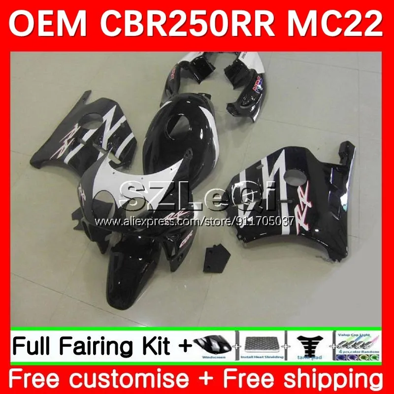 Injection For HONDA CBR250 CBR 250 RR CC 250RR White black 27No.17 CBR250RR 90 91 92 93 94 MC22 1995 1996 1997 1998 1999 Fairing