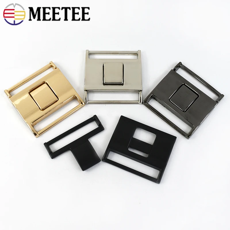 1-5 pz Meetee 40mm fibbie per cinture in metallo giacca a vento piumino bottoni decorativi abito indumento combinazione fibbia accessori