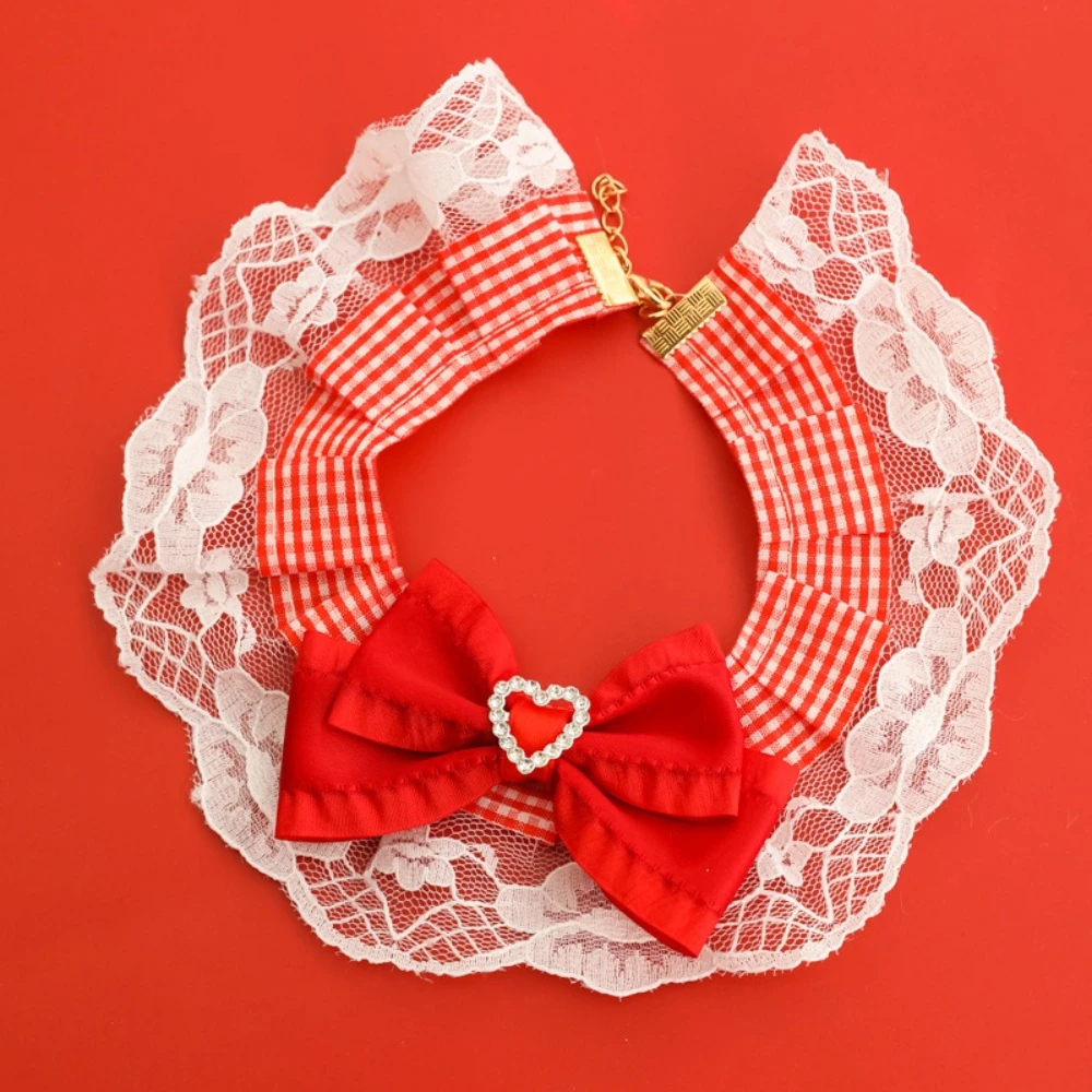 Babero bandana anti saliva para perros y gatos – Estampado corazones - imagen 4