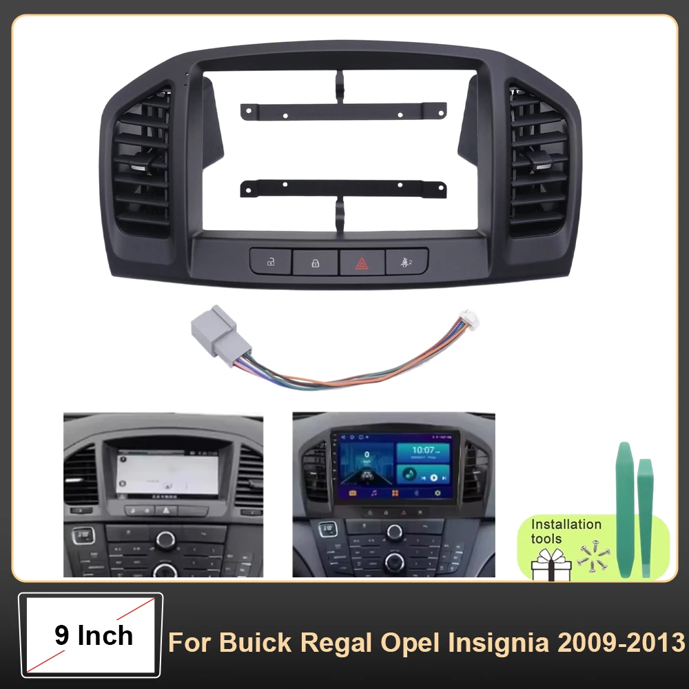 9 Inch Car Frame Fascia Adapter Android Radio Dash Fitting Panel Kit For Buick Regal Opel Insignia 2009-2013