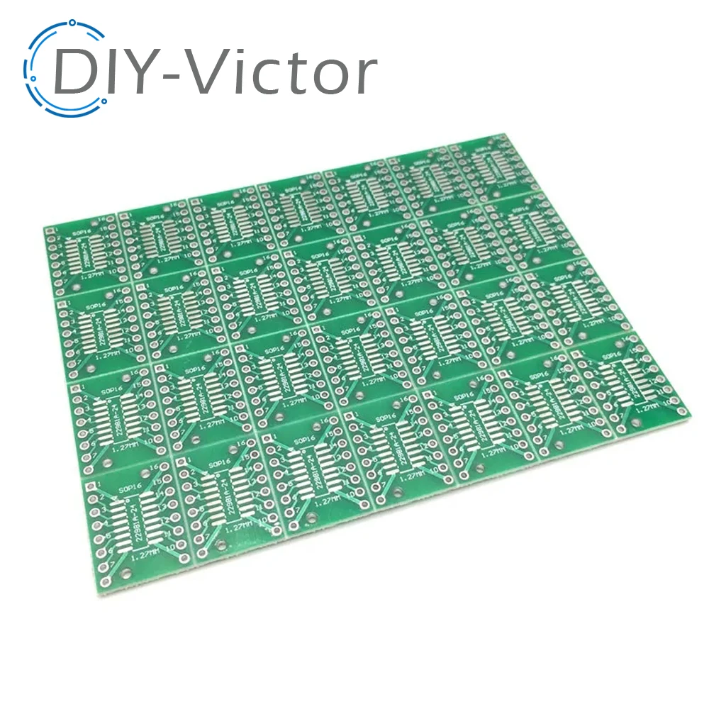 10pcs SOP16 SSOP16 TSSOP16 to DIP16 Pinboard SMD To DIP Adapter 0.65mm/1.27mm to 2.54mm DIP Pin Pitch PCB Board Converter Socket