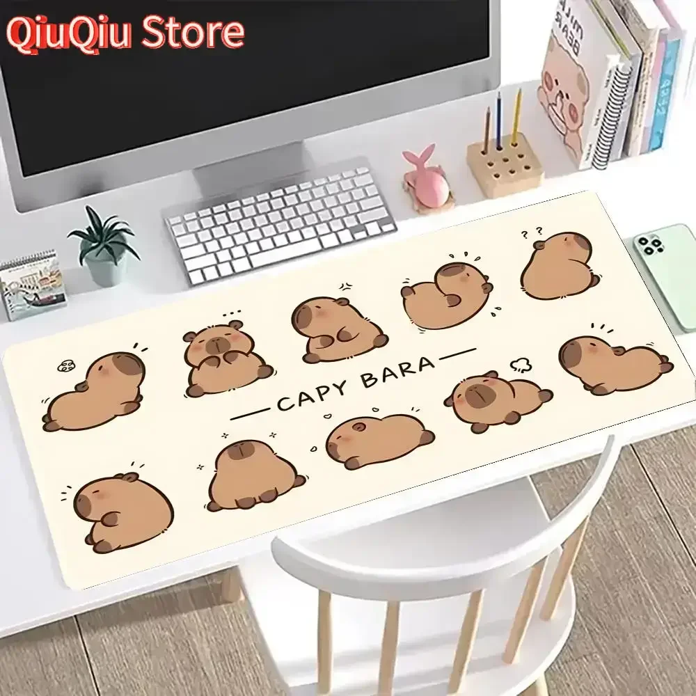 

CUTE Capybara Mousepad INS Tide Round Keyboard Mat Table Mat Students Cabinet Gamer Desktop Mousepad Cup Mats Deskpad Home