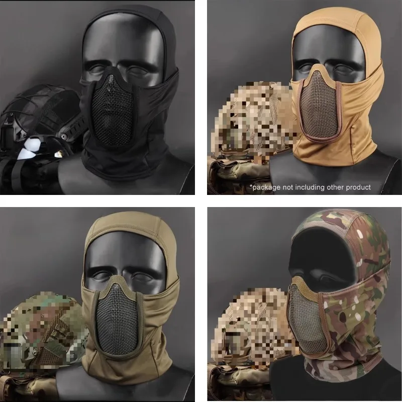 

Tactical Headgear Field Steel Wire Mask High-elasticity Breathable Face Mask Outdoor Protective Face Shield Hunting