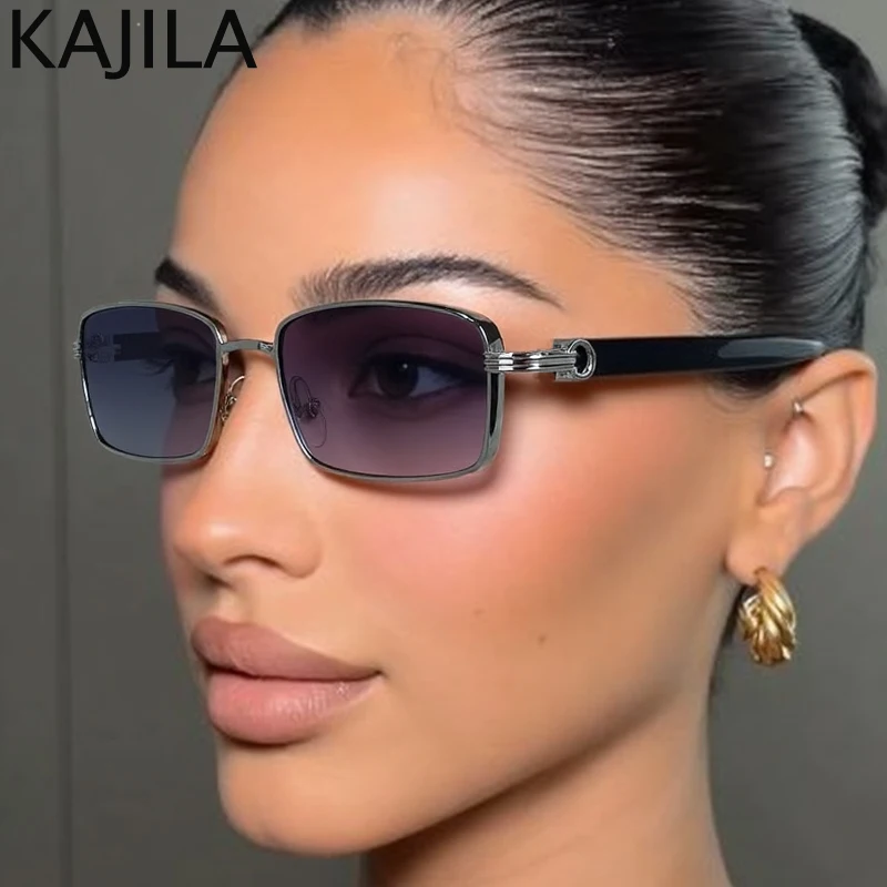 

Steampunk Rectangle Sunglasses Women 2025 Luxury Brand Classic Small Frame Punk Sun Glasses for Lady Vintage Drive Shades UV400