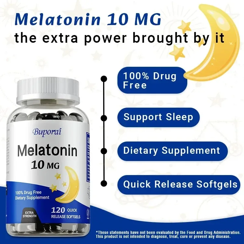 Melatonin - Improves Insomnia, Calm The Mind, Relaxes Mood, Regulate Rhythm, Improve Sleep Quality, Maintain Vitality