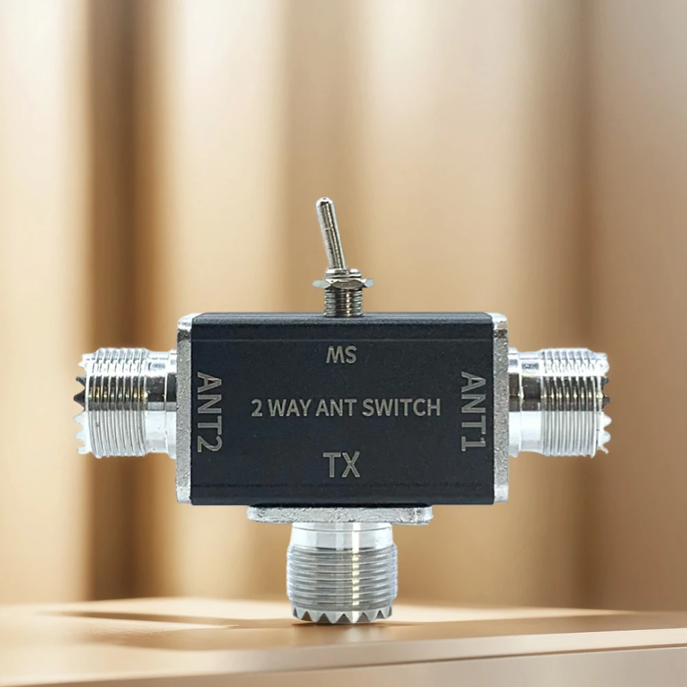 2 Way Manual Coaxial Antenna Switches 1 Input & 2 Outputs 100W 0-50MHz Rotary Switches with OFF/Ground Protection