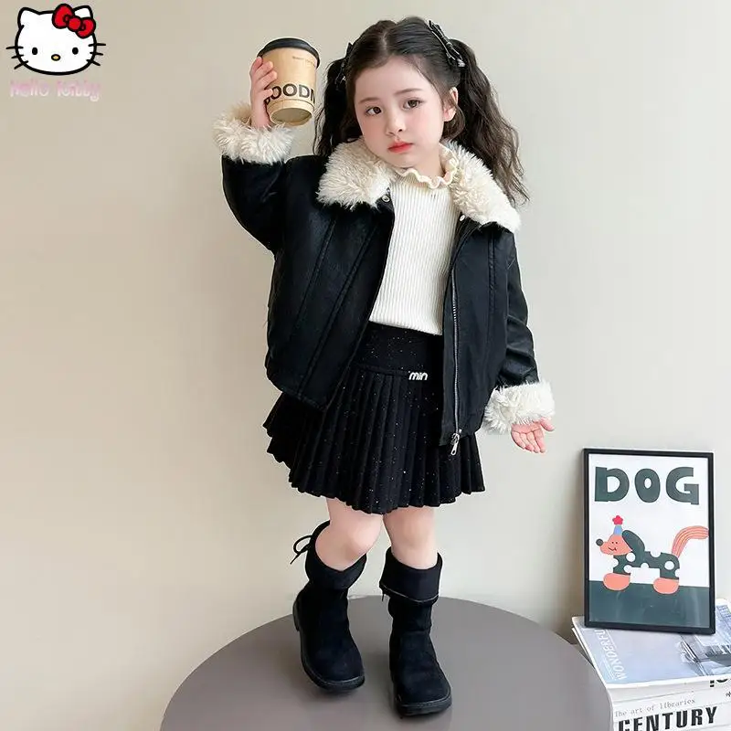 

Children's Cartoon Thickened Jacket Kawaii Autumn Winter New Girls Anime Warm Casual Jacket Tops Fashion Cotton Coat Cotton Coat