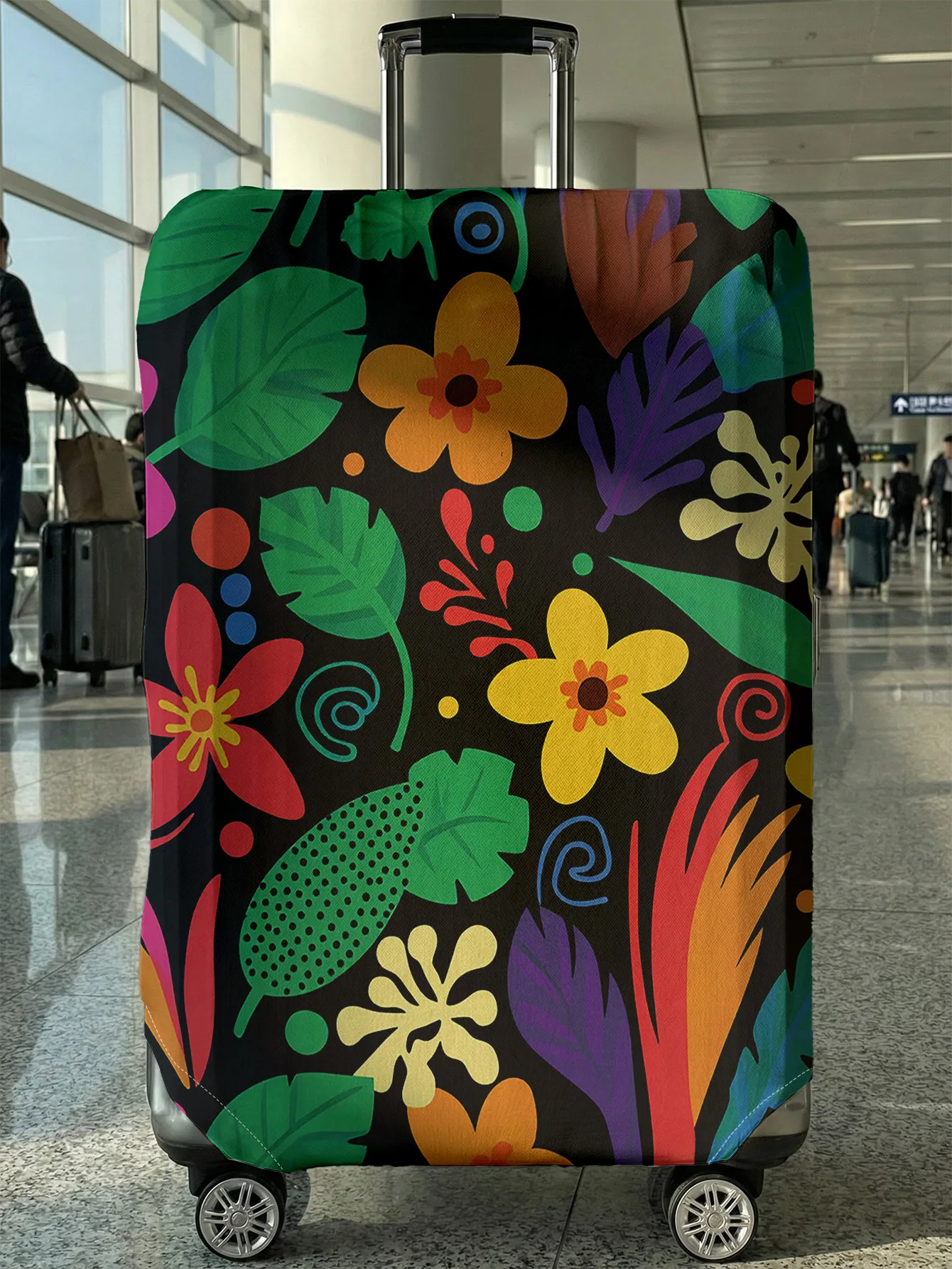 

Flower and plant luggage protection cover, suitable for 18-32 inch luggage covers, luggage handle gloves, travel accessories