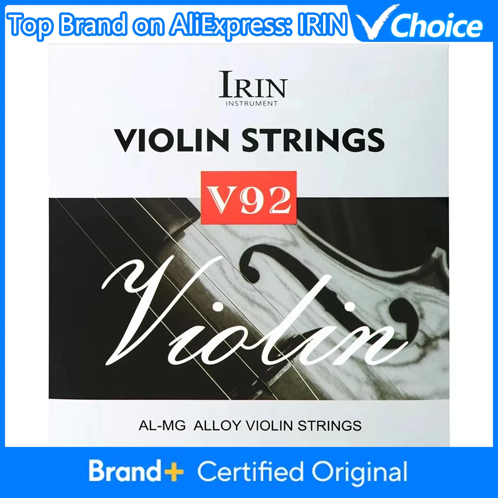 Cuerdas para Violín IRIN V92 de Aluminio y Magnesio, Cuerdas Duraderas de Acero Inoxidable, Accesorios para Violín para Principiantes
