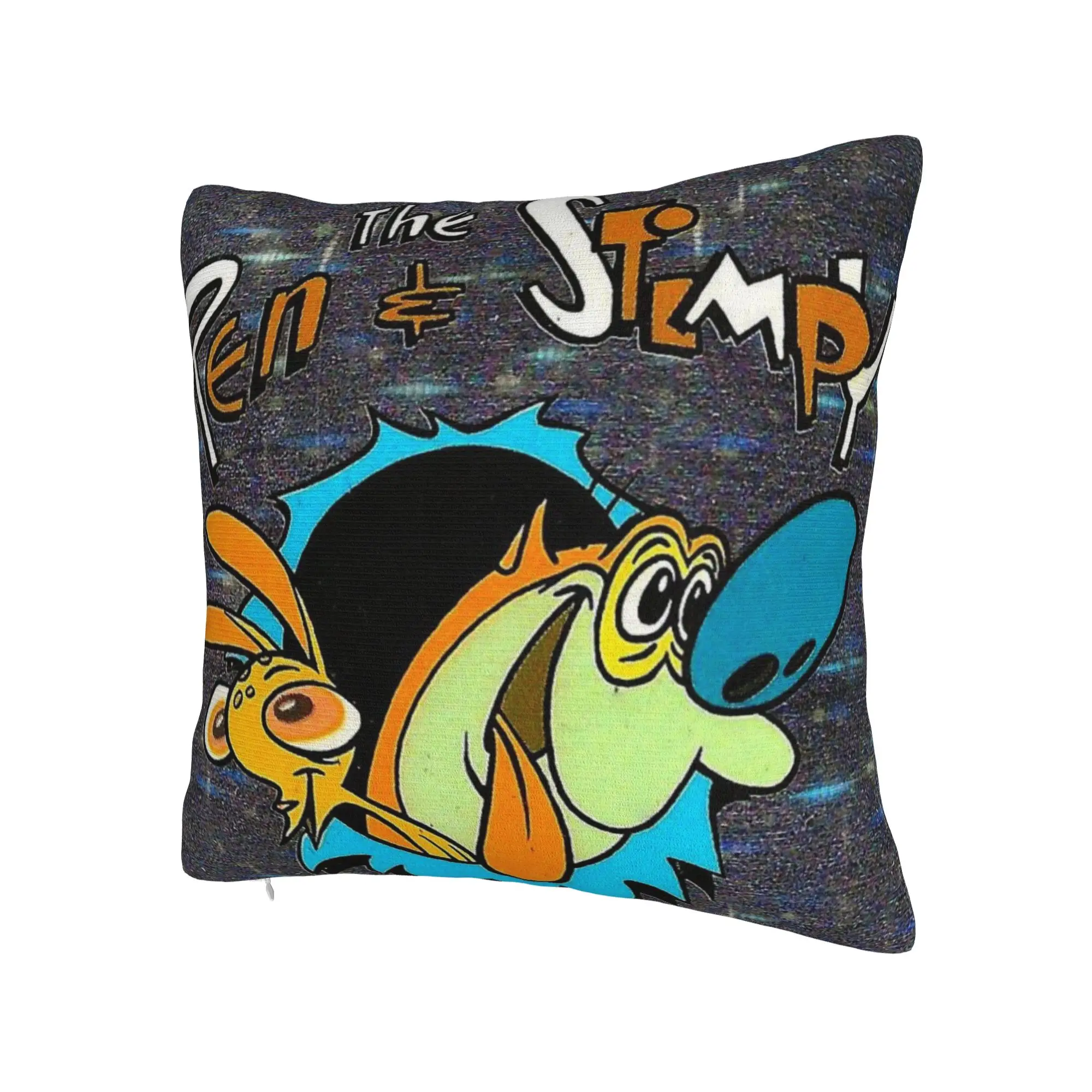 The Ren & Stimpy Show Cartoon Pillow Covers Merch Printed Cushion Cover Decoration  Pillow Case Cover Seat Multi-Size