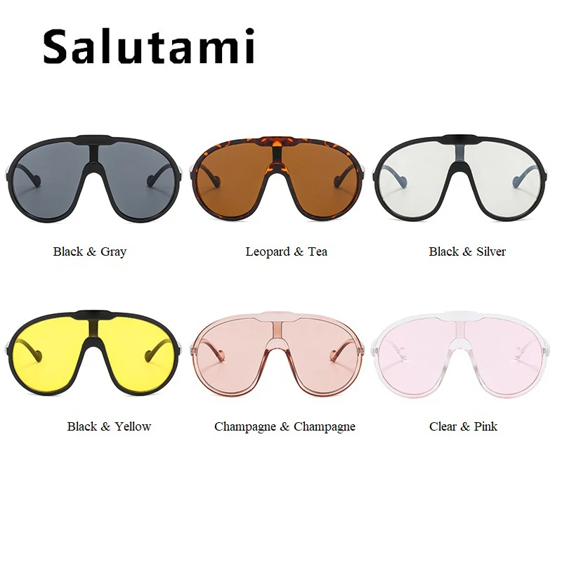 One Piece Oversize Yellow Black Graident Shield Sunglasses for Women Men Vintage Mask Y2K Sun Glasses Ladies Sexy Shades Driving - view 6