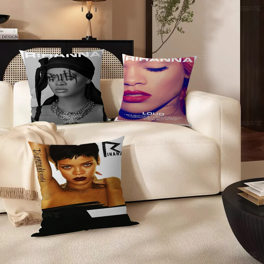 

Hot Singer R-Rihannas Pillow Gifts Home Office Furnishings Bedroom Sofa Car Cushion Cover case 45x45cm