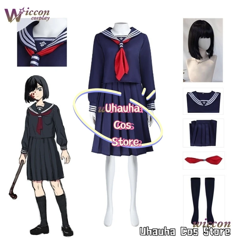 لعبة Hinako Shimizu أزياء تنكرية للنساء زي مدرسي صامت {BankaiMode}Hill Hallowen لعب الأدوار تنورة علوية جورب ربطة عنق Takerlama