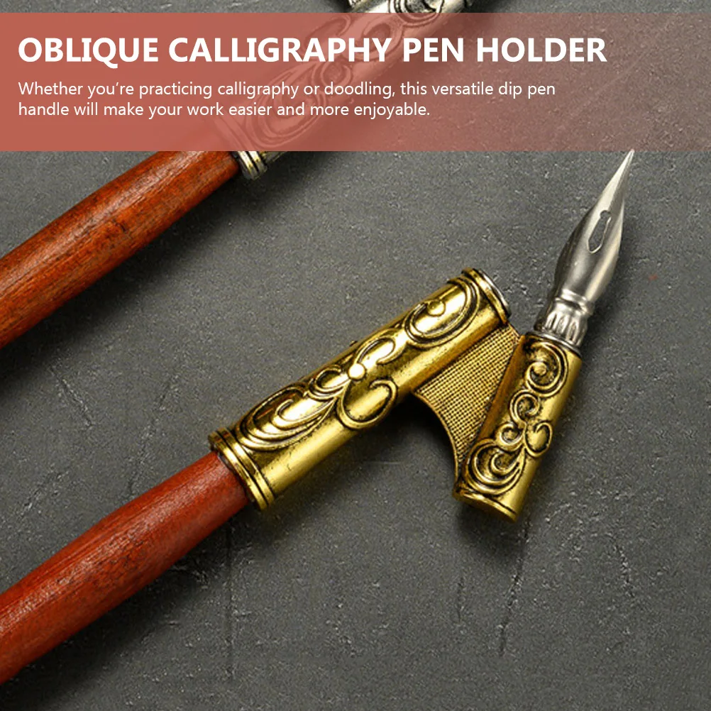 Soporte para pluma de inmersión elegante, soporte para punta de caligrafía de estilo Vintage, apto para bocetos de notas, trabajo de caligrafía, 2 uds.