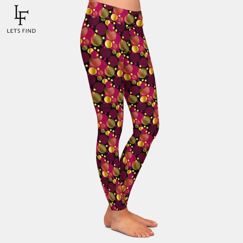 Letsfind Geometrie Cirkel Print Hoge Taille Leggings Hoge Quaility Vrouwen Sexy Fitness Leggings Vrouwen Kleding