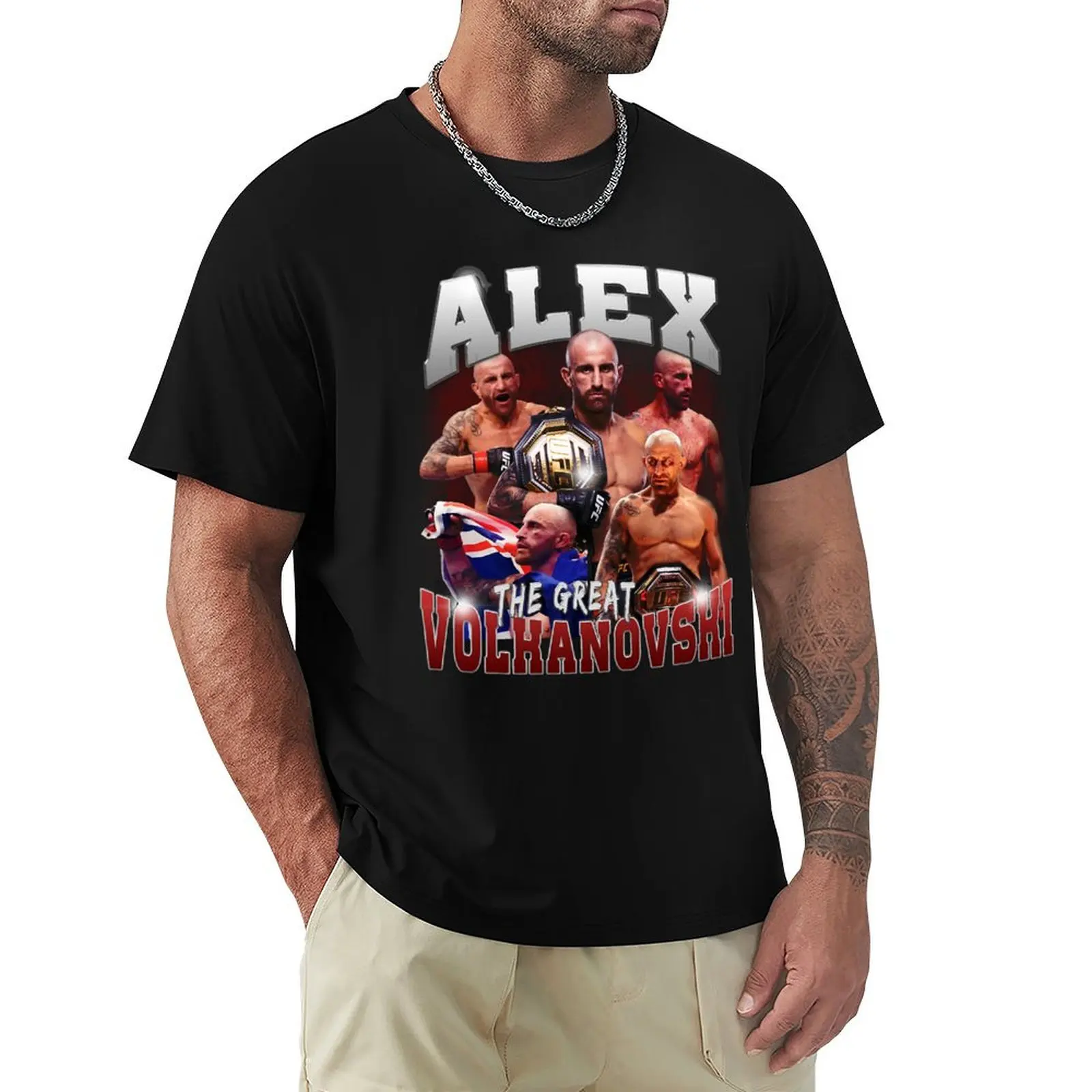 

Alex Volkanovski Bootleg T-Shirt Work Daily Short Sleeve Top
