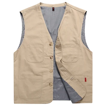 Men's Casual Denim Cotton Utility Vest Button Up Outdoor Pocketed Waistcoat Men Casual Slim Fit Sleeveless Jacket Vests Clothing 4 Men's Casual Denim Cotton Utility Vest Button Up Outdoor Pocketed Waistcoat Men Casual Slim Fit Sleeveless Jacket Vests Clothing 4