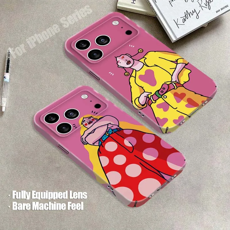 

Cartoon Clown Lady Outfit For Apple iPhone 14 15 16 17 16E X Air Plus Pro Max 2022 Film Hard Shell Phone Case